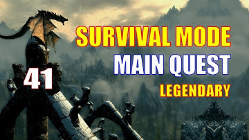 Skyrim Survival Mode Walkthrough MAIN QUEST #41 - How to Take a Horse Straight Down the Mountain!