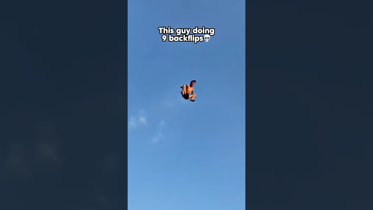 9 BACKFLIPS ON A TRAMPOLINE😱🤯