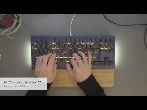 [키보드쇼팽] 앱코 AR87 텐저린 / C³Equalz Tangerine 67g 공방풀윤활 타건영상