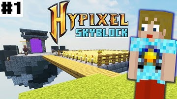 Minecraft Hypixel Skyblock. Getting Started and First Impression. (Ep 1)