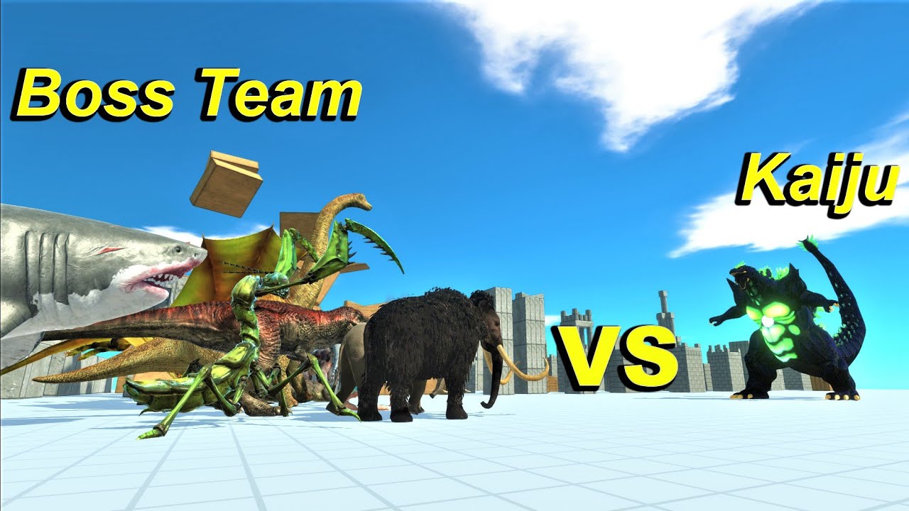 Boss team vs kaiju Animal Revolt Battle Simulator
