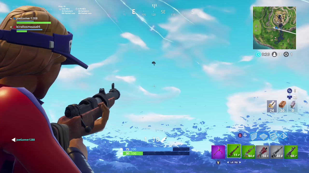 Sniping someone midair from rift