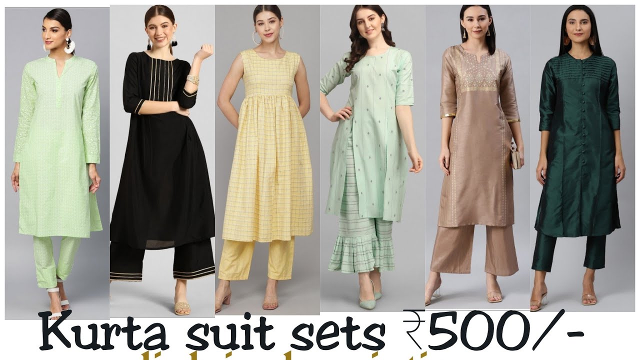Kurti set/Ajio haul/daily wear kurti sets ₹500/ethnic wear/office wear