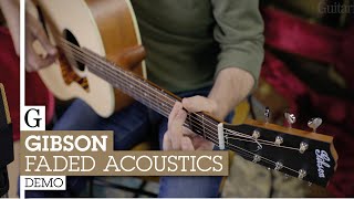 Gibson Faded Acoustics: J-45, J-35 & Hummingbird Demo