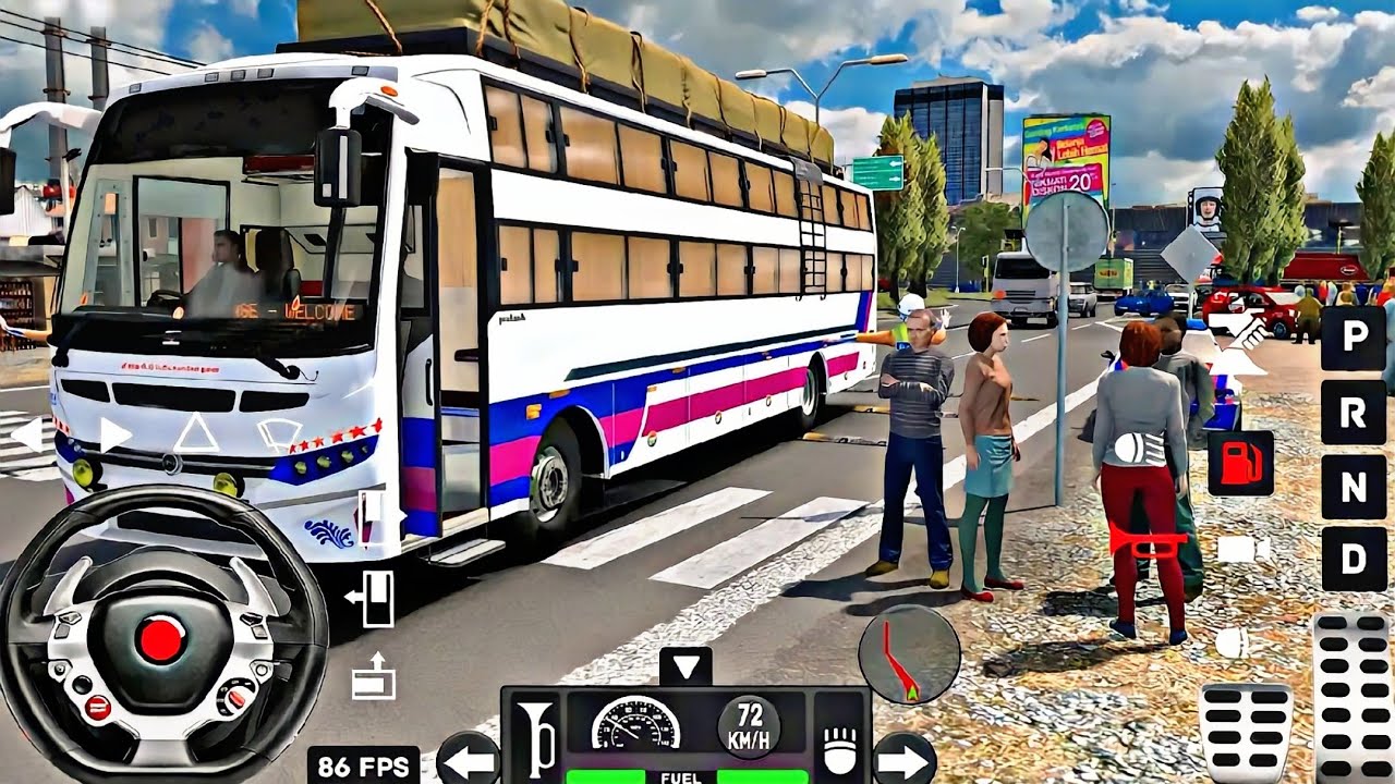City Coach Bus Driving Simulator | Shanghai City Driving game | Android Gameplay |