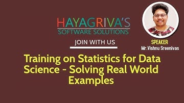 Training on Data Science - Solving Real World Problems | Statistics for Data Science Tutorial