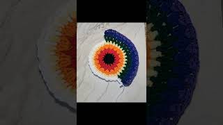 rainbow mandala  part 2 #easycrochet #crochet #mandala