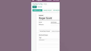 Create Payslip of an Employee #shorts #youtubeshorts #odoo #odooapps