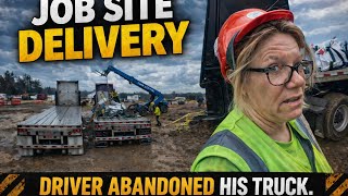 Nucor Steel / Jobsite deliver / Driver abandoned his truck / Life of a Flatbed driver #flatbed #CDL