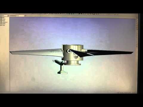 variable pitch prop with actuating arm via bearing