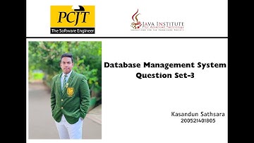 Database Management System Question set 3