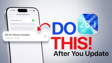 iOS 26.1 - Do This IMMEDIATELY After You Update!