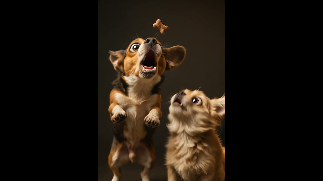 Ultra-Cute Dogs Slow-Mo Food Battle! Who Will Win? 🐶🍖✨ 