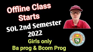 Sol Second Semester Offline class starts - PROG Courses Girls Only