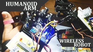 Wireless Humanoid Bionic Arm on Robotic Vehicle