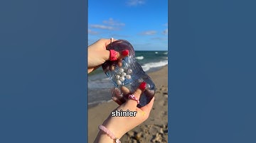 THROWING SLIME in the SAND! 😱🏝️ *satisfying DIY slime asmr*