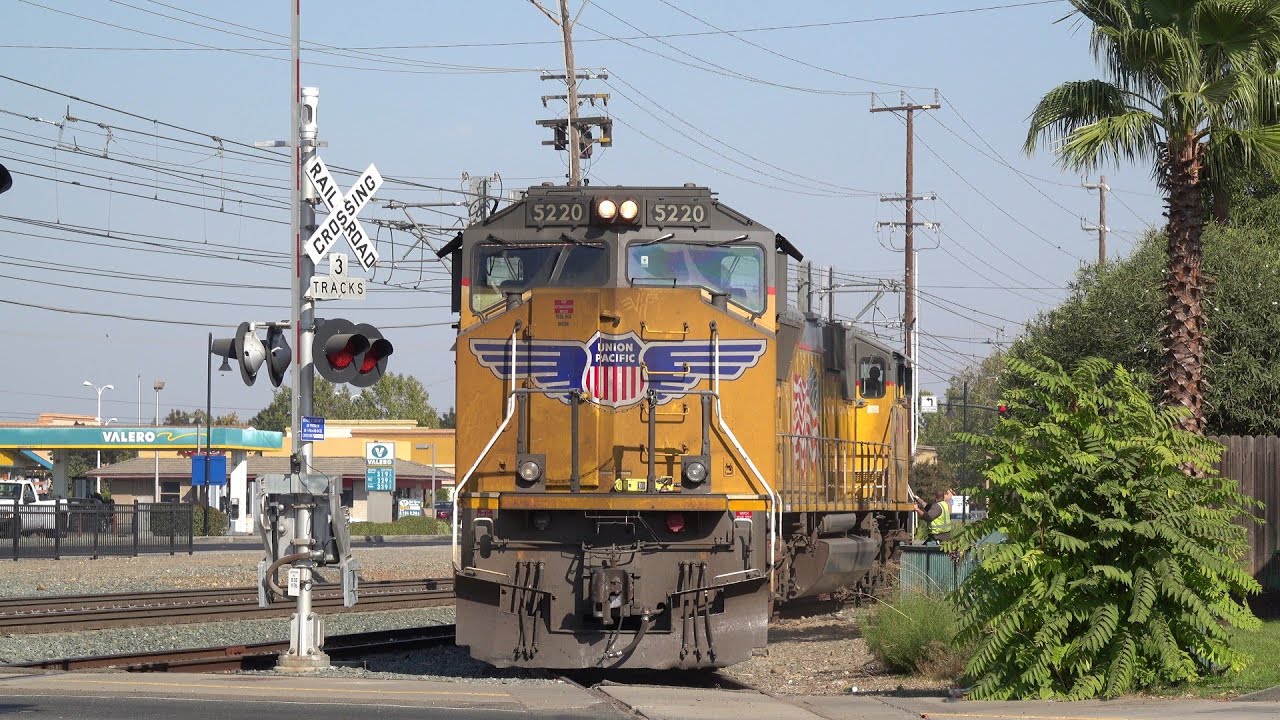 UP 9911 Rocklin Rocket Local With SD70M On Mather Field Spur Track