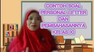 10 CONTOH SOAL PERSONAL LETTER DAN PEMBAHASANNYA UNTUK KELAS XI