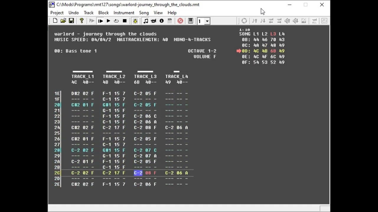 Warlord - Journey Through The Clouds (2019, Atari Pokey / Raster Music Tracker)