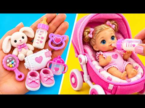 🍼💖 Everything a Baby Doll Needs! Tiny DIY Crafts & Accessories ✨