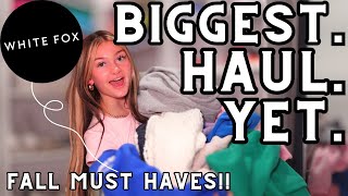 HUGE FALL CLOTHING HAUL WITH WHITE FOX!