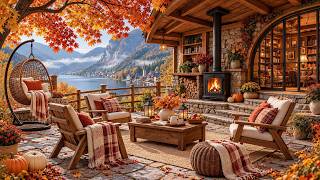 Cozy Autumn with Soft Piano for Work, Study 🍂 Relaxing Music & Fireplace Ambience screenshot 5
