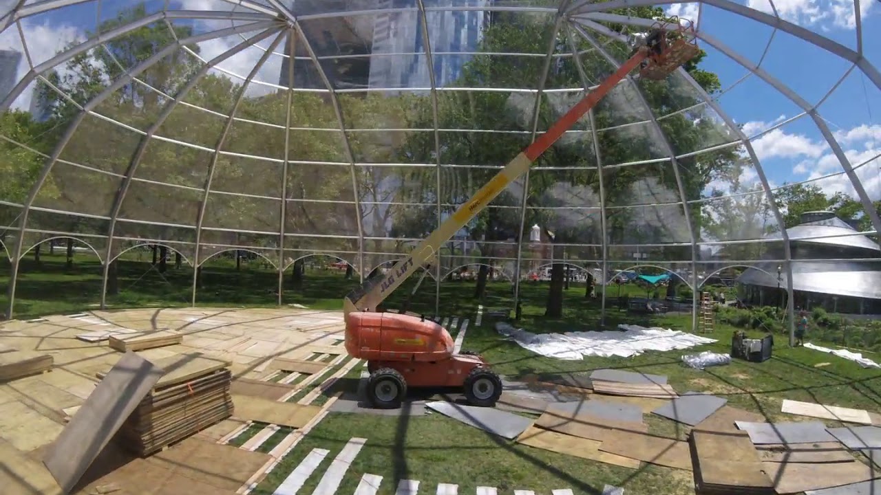 Temporary Igloo Structure Tent Time lapse - 25m x 35m