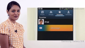 Samsung Galaxy S3 - Send A Message From The Favorites List Quick Shortcut - Preview