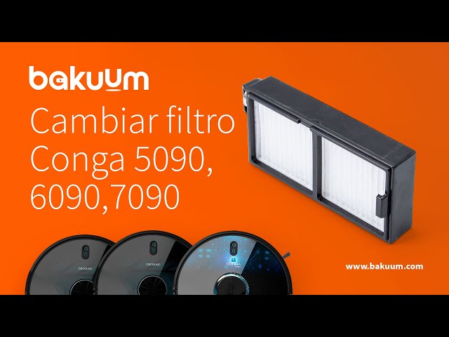 Pack 6 Filtros Hepa para deposito mixto de liquidos de Cecotec Conga Series  4090, 4690, 5090, 6090 y 7090 Filtros HEPA para robot aspirador