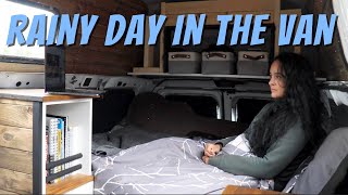 Van life/ What I do on rainy days inside my tiny house? Solo female traveler