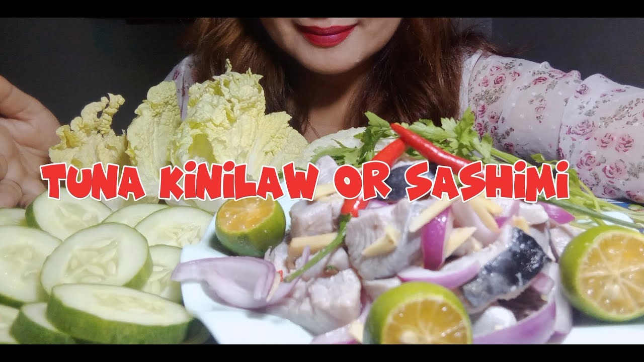Tuna Kinilaw or Sashimi/ Fresh Cucumber eatingshow asmr eatingsound