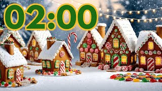 2 Minute Christmas Countdown Timer 🎄 | No Music, Festive Alarm | Holiday Timer