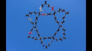 Star of David formation in freefall-Skydivers United Against Hate-