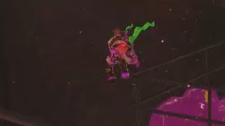 Rival octoling jumps and dies