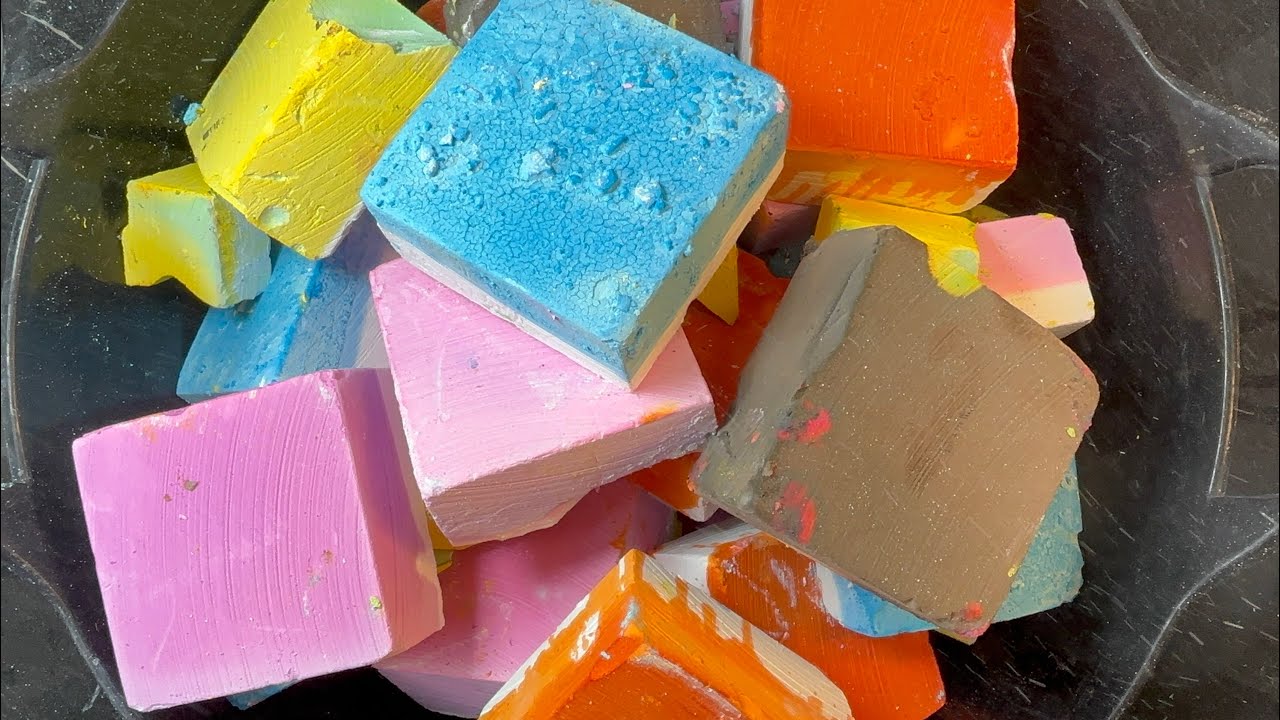 Multicolor F1 Soft Chalk in Bucket | Oddly Satisfying 