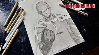 How To Draw Saitama From One Punch Man || Easy Step By Step Anime Drawing Tutorial