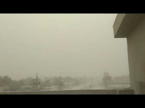 عاصفة ترابية الان محافظة ديالى مركز المدينة بعقوبة