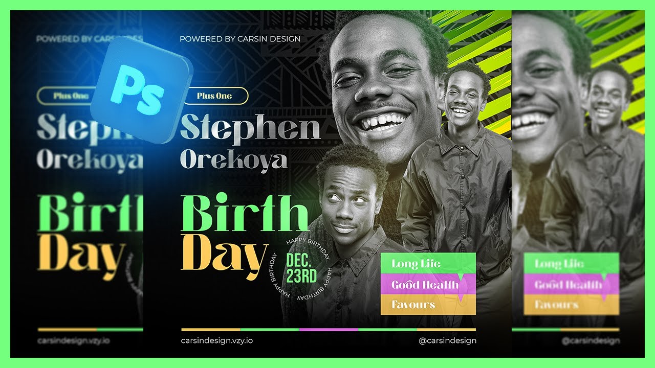 HOW TO DESIGN A BIRTHDAY  FLYER (ADOBE PHOTOSHOP TUTORIAL)