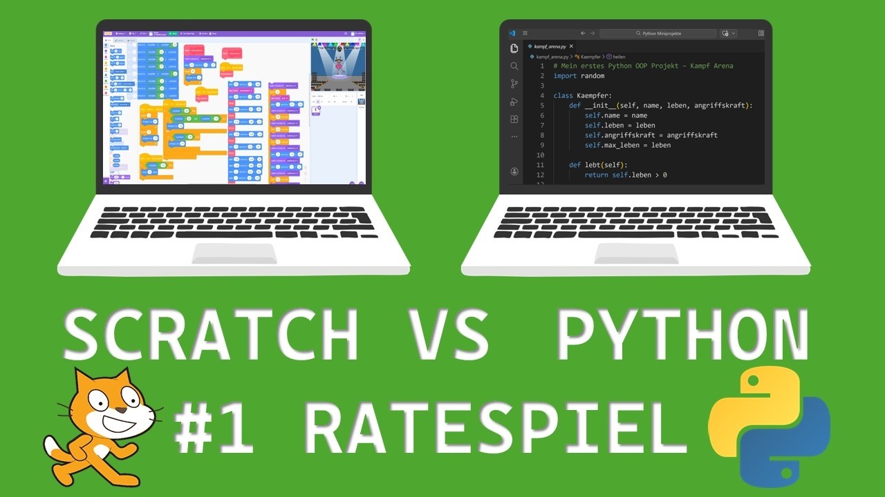 Scratch vs. Python: #1 Ratespiel - YouTube