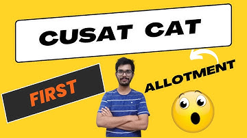 CUSAT CAT 2023 FIRST ALLOTMENT  b.tech and integrated MSC COURSES
