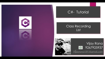 Vijay Rana || C# Class Recording | List | 13-10 | C# By Vijay Rana | List in C# | C# in Hindi
