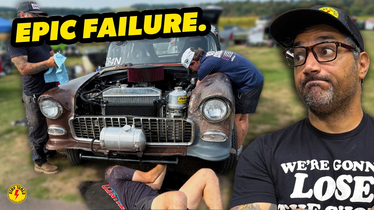 Полная катастрофа в моем $$ NASCAR Powered Chevy 1955 года - Фильм с Недели дрэг-рейсинга 2025 го...