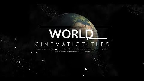 World Cinematic Titles DaVinci Resolve Templates