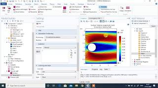 CFD Simulation in 2D COMSOL 5.5 Laminar, Fluid flow around a circular shape || Beginners part 2