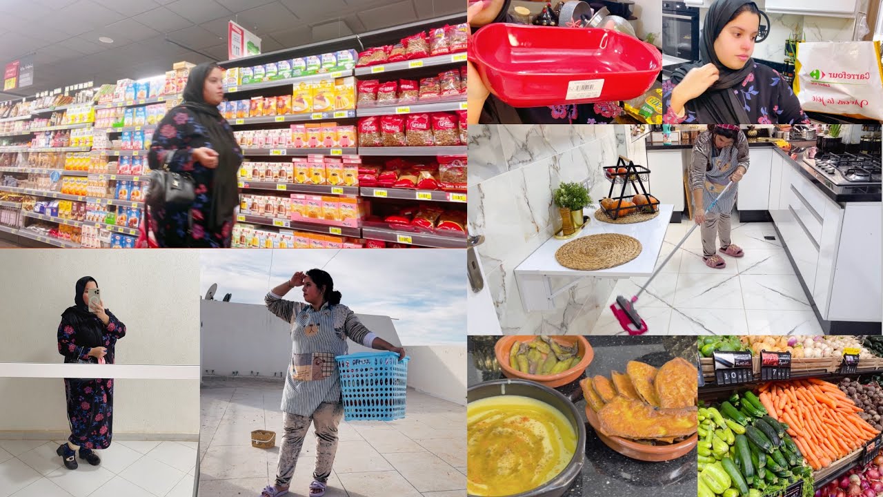 روتين من صباح حتى العشية وخريجة ديتكم معيا🛒 كارفور تقدية يارب يسمعني خبار خير😥