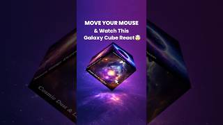 Move Your Mouse & Watch This Galaxy Cube React 🤯 | HTML • CSS • JS