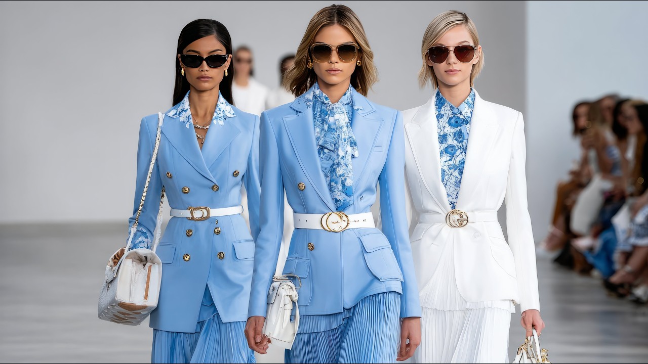 Коллекция Michael Kors Весна/Лето 2026 | Пыльно-голубой и теплый оттенок слоновой кости – спокойн...