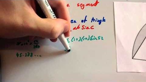 Area of a Segment - Corbettmaths
