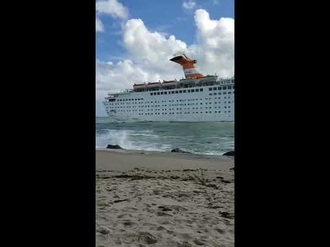 Grand Celebration Cruise Ship Trying To Dock 2/22/2020