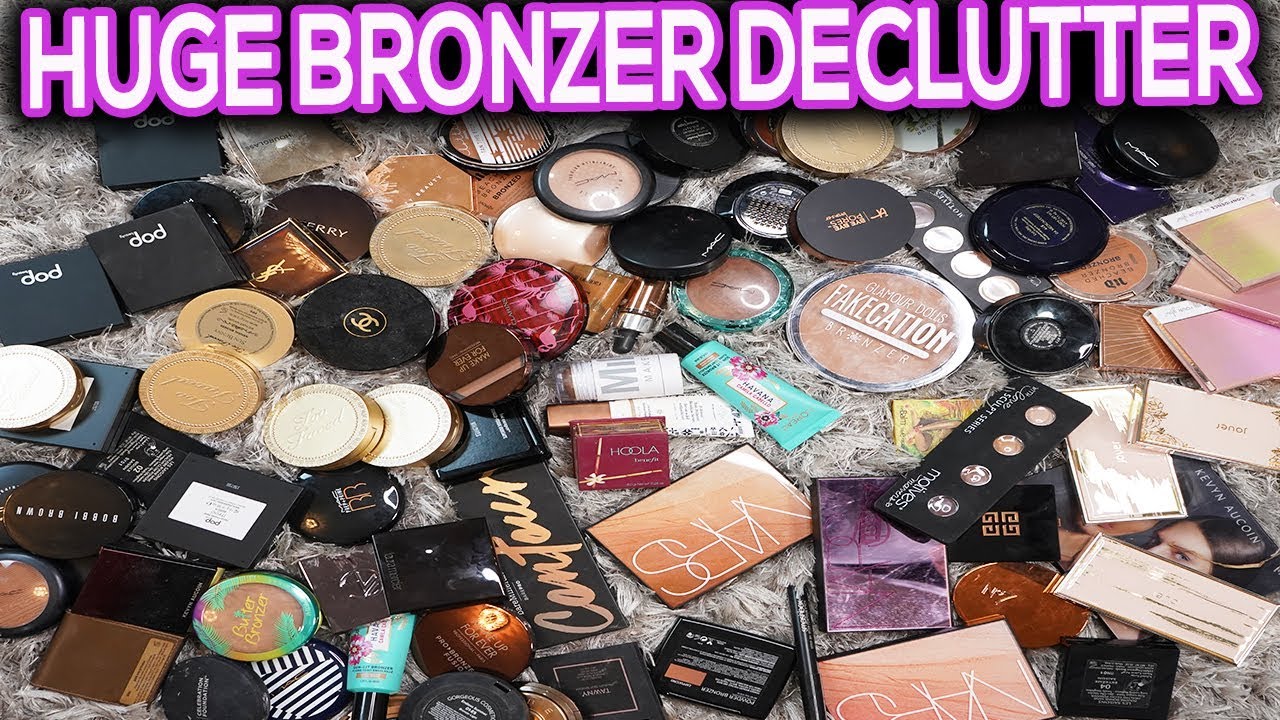 Biggest Bronzer Declutter EVER! 70% GONE!